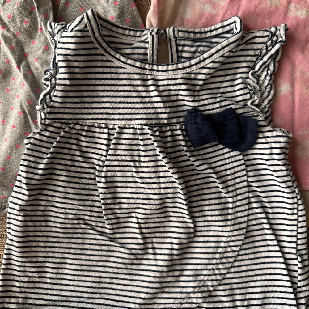 EUC Carter’s 4pc Baby Girl Tops Bundle, Pinks & Neutrals, 18 Months